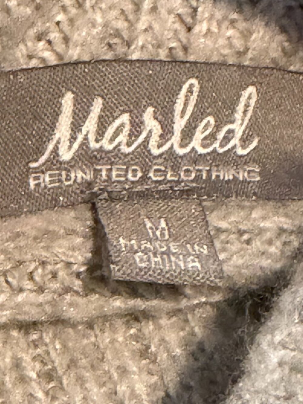 Marled by Reunited Gray Knit Cowl Turtleneck Sweater Medium - Picture 7 of 9